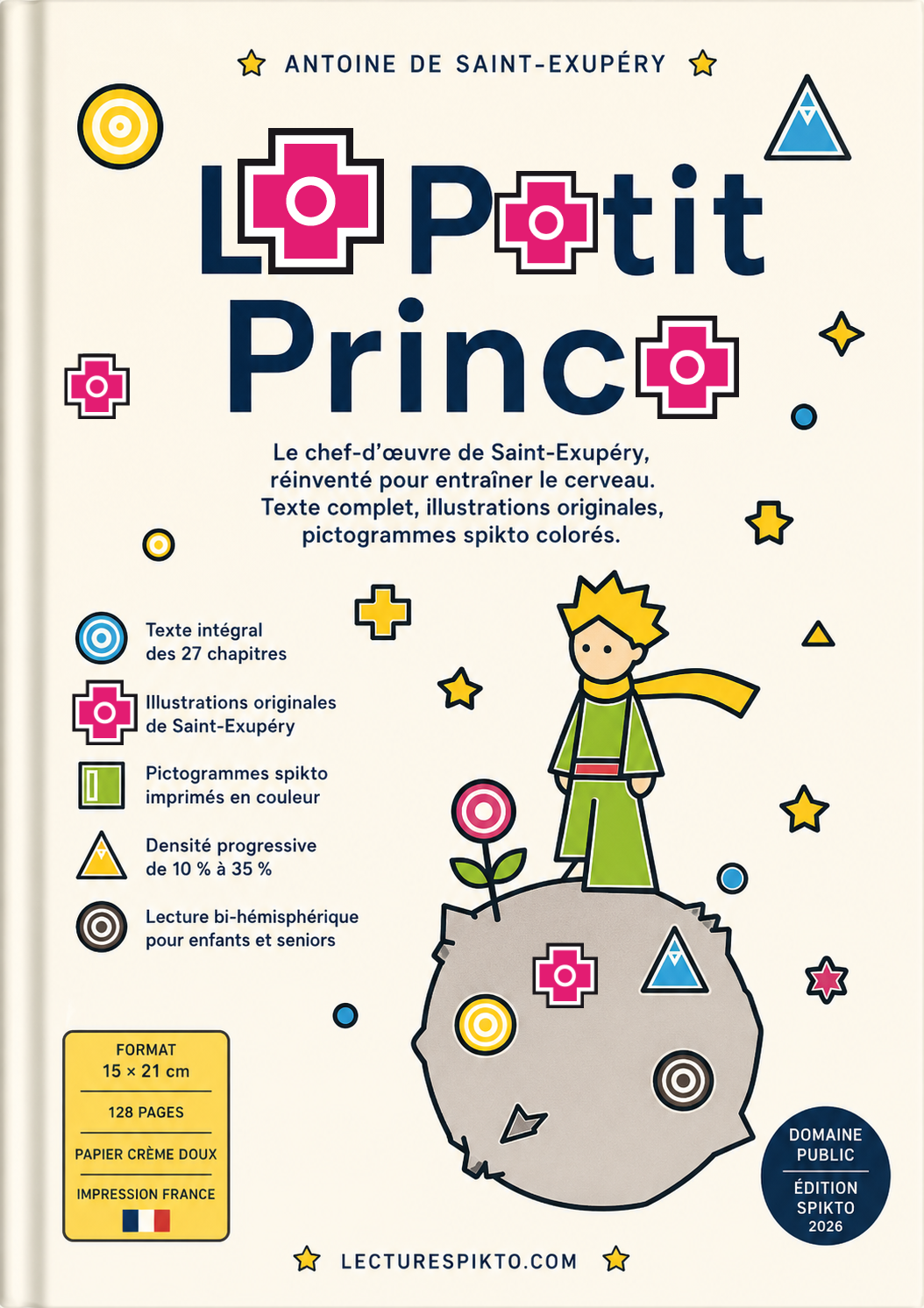 Couverture du Petit Prince en spikto